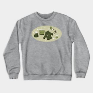 Winter weather snow lover gear cartoon illustration Crewneck Sweatshirt